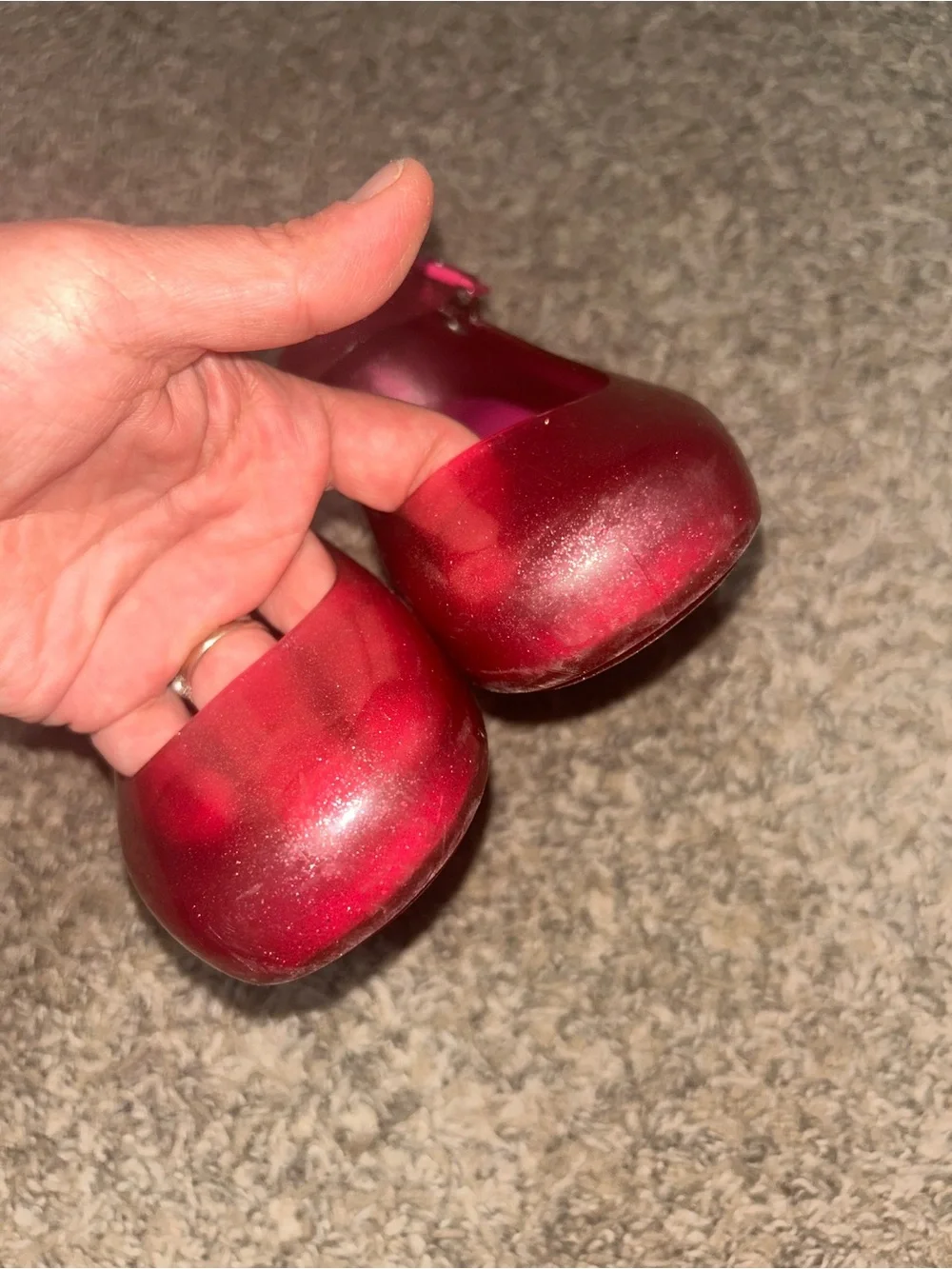 Mini Melissa Sparkly Mary Jane Sandals size 1